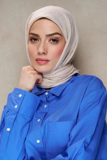 Moda Mevsimi Bonjela Bambu Kraş Eşarp Açık Taş