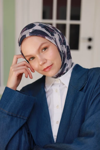 Moda Mevsimi İpekhan Holiday Collection Soft Pamuk Eşarp 1229-07 Mürdüm Lacivert