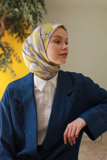 Moda Mevsimi İpekhan Holiday Collection Soft Pamuk Eşarp 1229-10 Lila Oliv