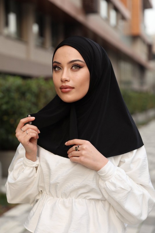 Moda Mevsimi Çıt Çıt Hazır Eşarp Çıtçıtlı Hijab Hazır Eşarp