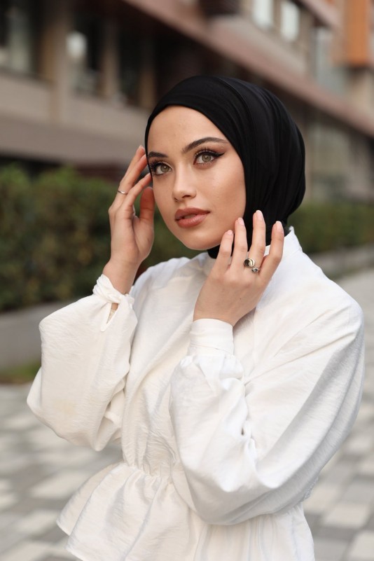 Moda Mevsimi Çıt Çıt Hazır Eşarp Çıtçıtlı Hijab Hazır Eşarp