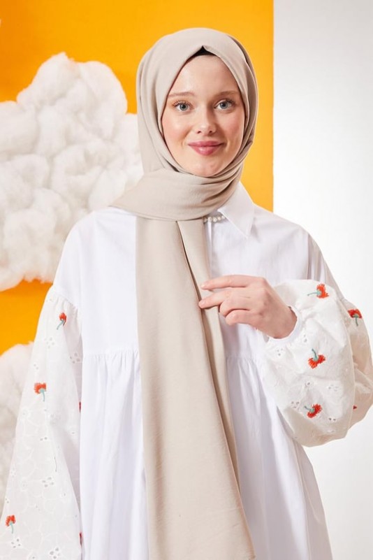 Moda Mevsimi FiveScarf Pamuk Kraş Caz Şal Taş