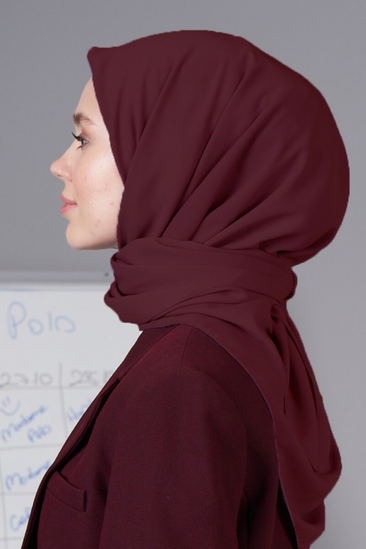 Moda Mevsimi Medine İpeği Eşarp Bordo