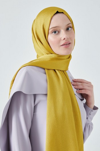Moda Mevsimi FiveScarf Crystal Janjan Abiye Şal Lime