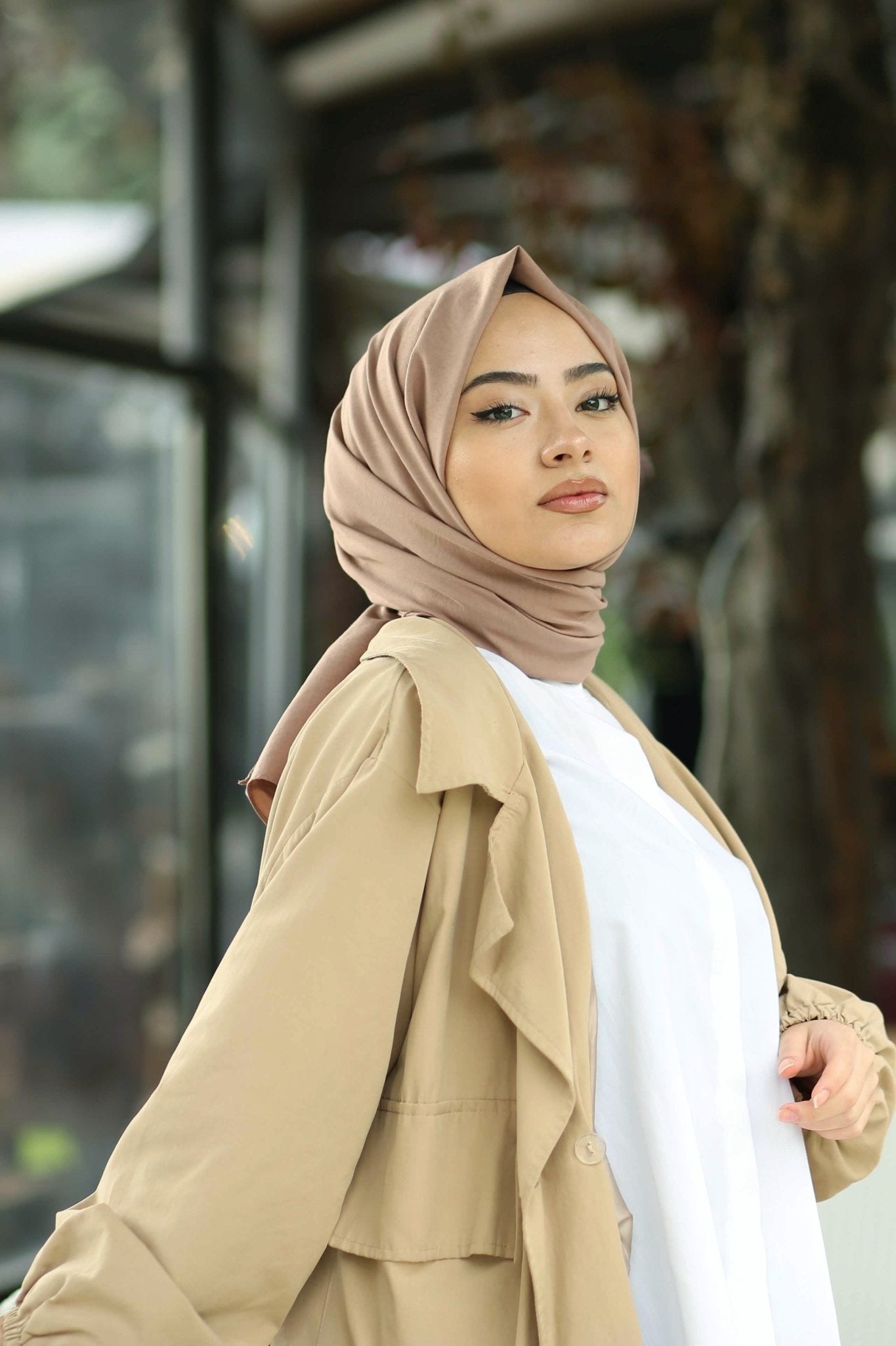 Moda Mevsimi FiveScarf Pamuk Kraş Caz Şal Açık Soğan Kabuğu